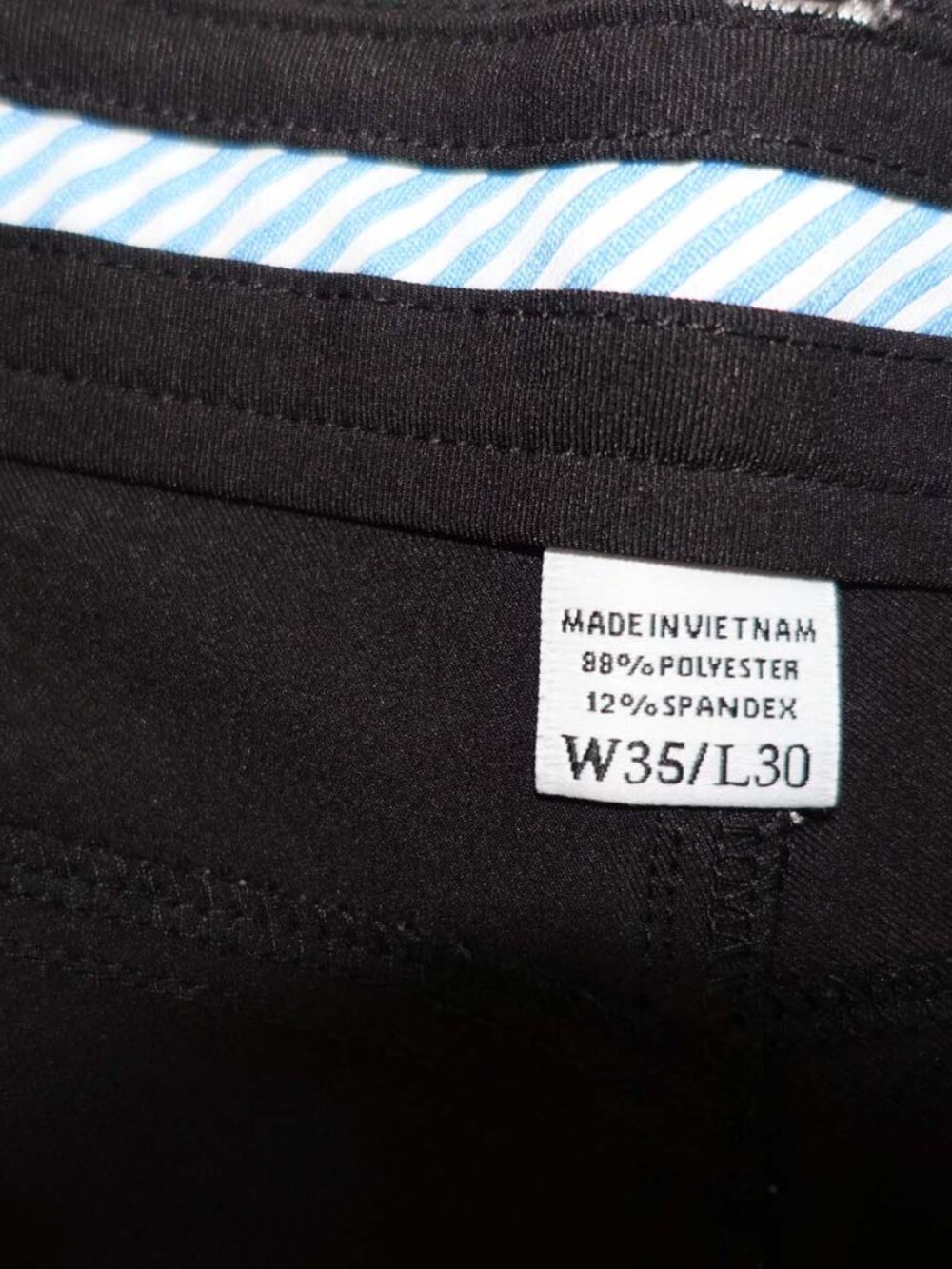 FootJoy Men's Athletic Fit 5 Pocket Golf Pants 35 x 30 Black FJ Stretch Slacks - Picture 3 of 7